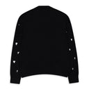 BLACK CUT OUT LOVE HEART CARDIGAN