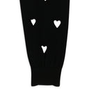 BLACK CUT OUT LOVE HEART CARDIGAN