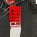 BLACK D-ANGY-HOOD TRACK CROPPED DENIM HOODIE