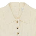 NATURAL MULTI-BUTTON LIGHT WOOL POLO SHIRT