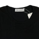 BLACK DOUBLE LOCK LONGSLEEVE LAYERED BUTTON-DOWN SHIRT