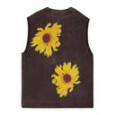 BROWN PRINTED VEST