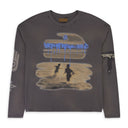 BLACK SUNSET PRINTED LS T-SHIRT