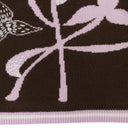 PINK/BROWN IRIS KNIT CROPPED SHORTS