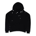 BLACK WAFFLE PULLOVER HOODIE