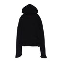 BLACK MESH LONG SLEEVE HOODIE