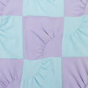 AQUAMARINE/LILAC AQULIL PATCHWORK EMBROIDERED JERSEY DAY DRESS