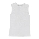 WHITE BLANC OPTIQUE PATCHWORK EMBROIDERED JERSEY