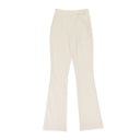 WHITE STRETCH TAILORED STRAIGHT TROUSERS