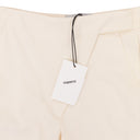 WHITE STRETCH TAILORED STRAIGHT TROUSERS