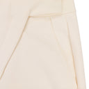 WHITE STRETCH TAILORED STRAIGHT TROUSERS