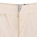WHITE STRETCH TAILORED STRAIGHT TROUSERS