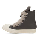 DARK DUST JUMBO LACE PADDED LEATHER SNEAKERS