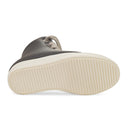 DARK DUST JUMBO LACE PADDED LEATHER SNEAKERS