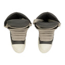 DARK DUST JUMBO LACE PADDED LEATHER SNEAKERS