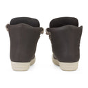 DARK DUST JUMBO LACE PADDED LEATHER SNEAKERS