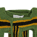 GREEN INTERWOVEN STRIPE RUNWAY VEST