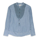 BLUE LINEN BUTTON-DOWN SHIRT