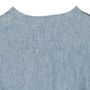 BLUE LINEN BUTTON-DOWN SHIRT