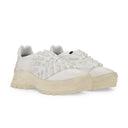 WHITE RIDGED TEXTURE SNEAKERS