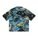 BLUE BOXY HAWAIIAN BUTTON-DOWN SHIRT