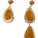 BROWN TRANSPARENT LES AMANDES EARRINGS