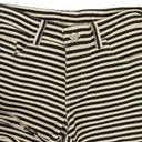 BLACK/WHITE STRIPED JEAN SHORTS