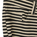 BLACK/WHITE STRIPED JEAN SHORTS