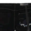BLACK PRINTED SKINNY JEANS