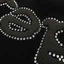 BLACK OG WEB V2 RHINESTONE SHORTS