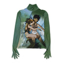 GREEN STYLING TOP WITH GLOVES TANK TOPS