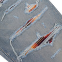 CLAY INDIGO PLAID THRASHER JEANS