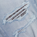 LIGHT INDIGO HIBISCUS ARTPATCH JEANS