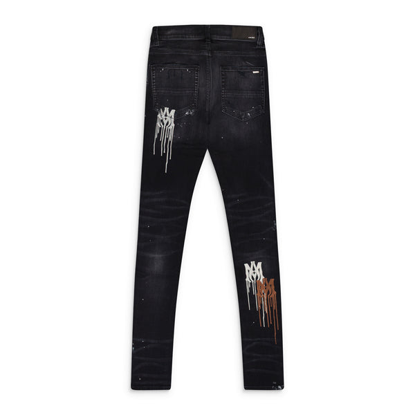 AGED BLACK MA DRIP JEANS