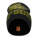BLACK GOLD RHINESTONE WEB BEANIE