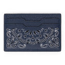 NAVY LEATHER BANDANA CARDHOLDER