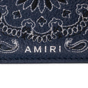 NAVY LEATHER BANDANA CARDHOLDER