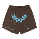 BROWN OG WEB DOUBLE LAYER SHORTS