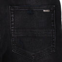 AGED BLACK TIE DYE BANDANA THRASHER JEANS