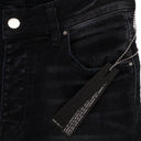 AGED BLACK TIE DYE BANDANA THRASHER JEANS