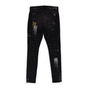 AGED BLACK MA STENCIL JEANS