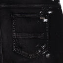 AGED BLACK MA STENCIL JEANS