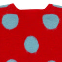 RED MOHAIR POLKA DOT CARDIGAN