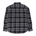 BLACK WASHED PLAID ZIP SHIRT