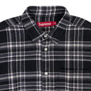BLACK WASHED PLAID ZIP SHIRT