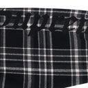 BLACK WASHED PLAID ZIP SHIRT
