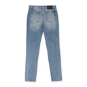 BLUE FADED DISTRESSED SKINNY JEANS