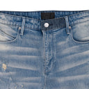 BLUE LIGHT WASH DISTRESSED SKINNY JEANS