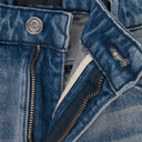 BLUE LIGHT WASH DISTRESSED SKINNY JEANS