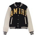 BLACK VINTAGE APPLIQUE VARSITY JACKET